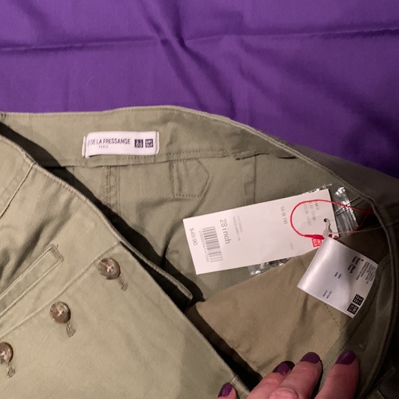 Uniqlo BNWT Ines De La Fressange cotton denim midi skirt. - Picture 3 of 5